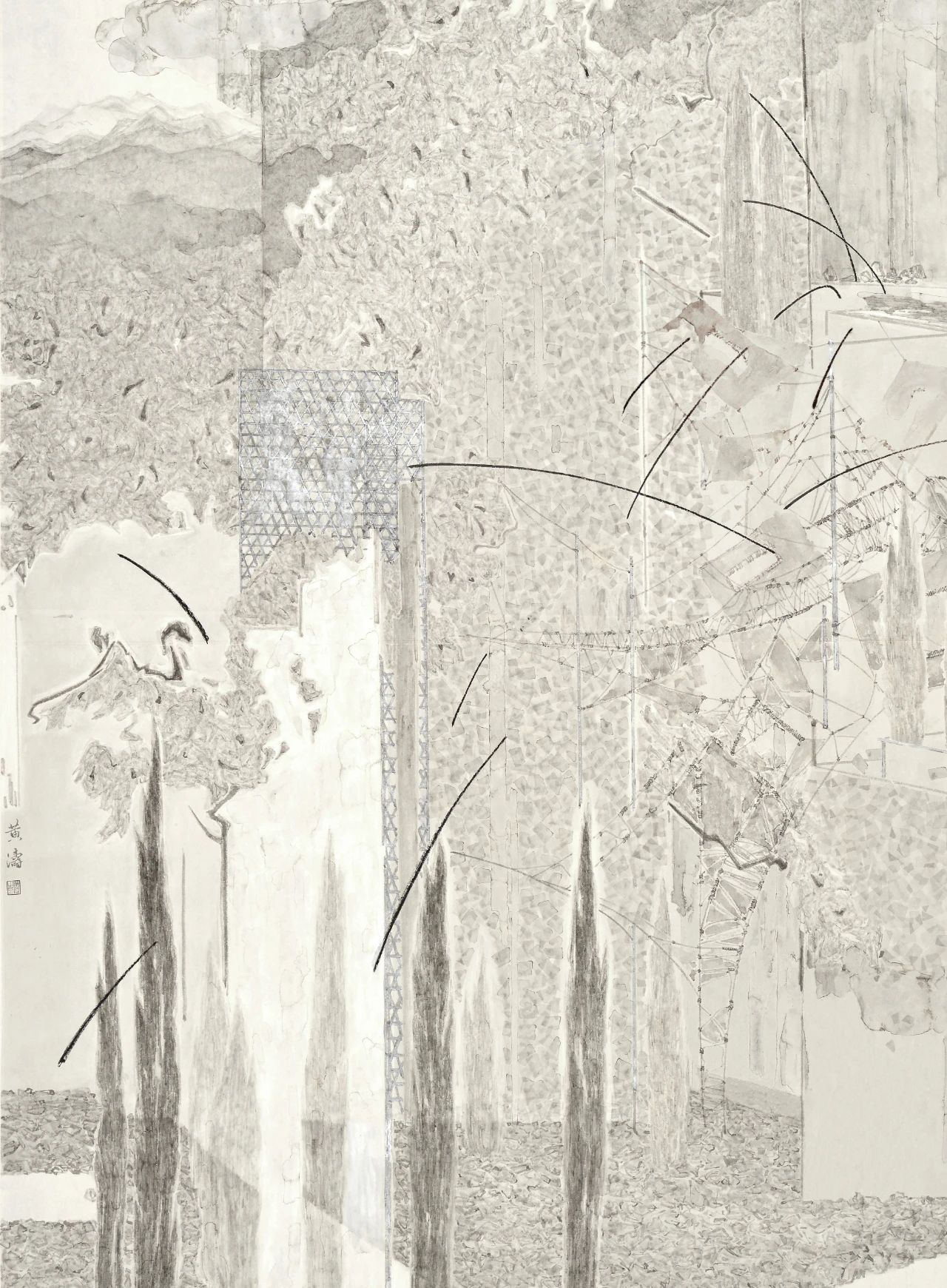 都市律动，170x135cm，中国画，2019年.jpg