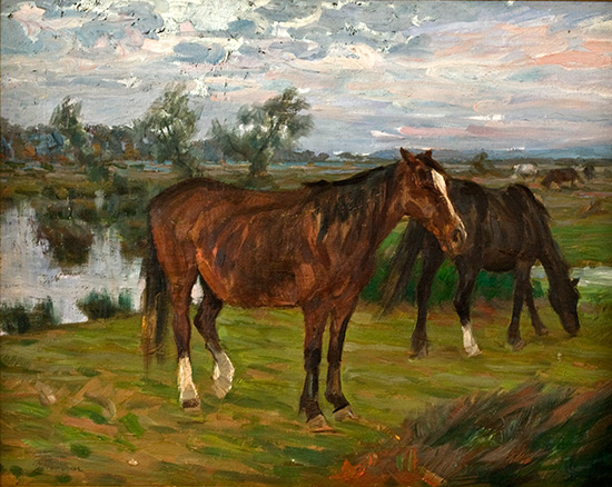 展览回顾 2013展览作品 孕马,鲁杰罗·帕内莱,1890-1895年,帆布油画