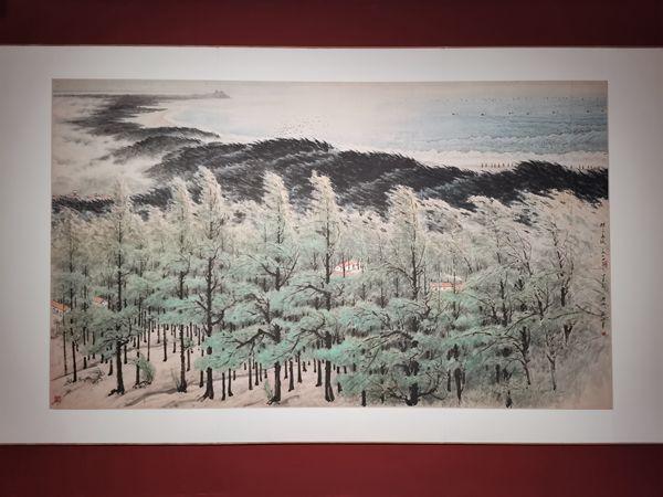 关山月《绿色长城》.信息时报记者 徐毅儿 摄